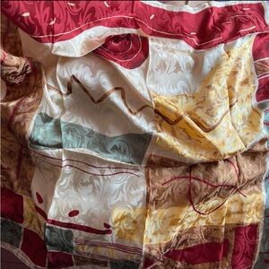 100% silk Scarf color blocks